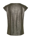 Pieces Nilana Metallic T Shirt, Gold