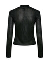 Pieces Rocky Metallic Top, Black