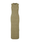 Pieces Paya Ribbed Knit Sleeveless Maxi Dress, Green