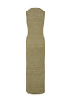 Pieces Paya Ribbed Knit Sleeveless Maxi Dress, Green