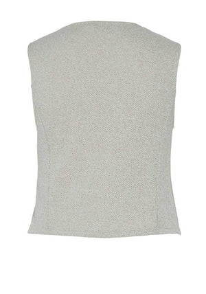 Pieces Pepper Waistcoat, Silver Gray