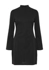 Pieces Paige Glitter High Neck Mini Dress, Black