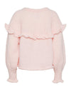 Pieces Rikka Frill Open Knit Jumper, Ballerina