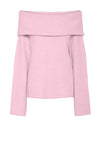 Pieces Pam Off Shoulder Knit Jumper, Pink a Boo