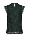 Pieces Colline Lae Cap Sleeve Top, Dark Green