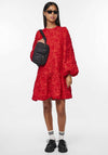 Pieces Gretchen Puff Sleeve Mini Dress, Red