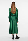 Pieces Norella Midi Satin Skirt, Eden Green