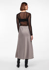 Pieces Norella Midi Satin Skirt, December Sky