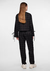 Pieces Tie Long Sleeved Top, Black