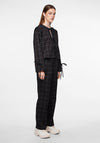 Pieces Tie Long Sleeved Top, Black