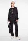 Pieces Tie Long Sleeved Top, Black