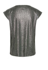 Pieces Nilana Metallic T Shirt, Silver