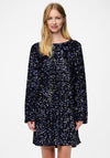 Pieces Kam One Deep Back Bow Sequin Dress, Black