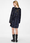 Pieces Kam One Deep Back Bow Sequin Dress, Black