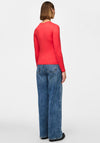 Pieces Fylla Jersey Long Sleeve Top, High Risk Red