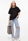 Pieces Skylar Oversized T-Shirt, Black