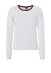 Pieces May Long Sleeve Top, White