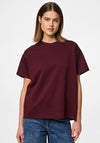 Pieces Skylar Oversized T-Shirt, Wine