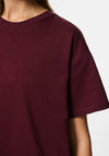 Pieces Skylar Oversized T-Shirt, Wine
