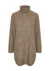 Pieces Ellen Long Knit Jumper, Fossil