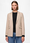 Pieces Bozzy Leopard Lined Blazer, Silver Mink