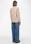 Pieces Bozzy Leopard Lined Blazer, Silver Mink