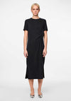 Pieces Anora Knot Detail T-Shirt Dress, Black