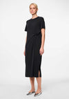 Pieces Anora Knot Detail T-Shirt Dress, Black