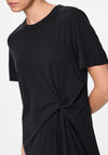 Pieces Anora Knot Detail T-Shirt Dress, Black