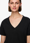 Pieces Cria Short Sleeve V Neck T-Shirt, Black