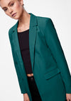 Pieces Bozzy Open Front Loose Blazer, Trekking Green