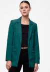 Pieces Bozzy Open Front Loose Blazer, Trekking Green
