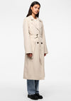 Pieces Scarlett Belted Trench Coat, Beige