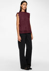 Pieces Colline Lae Cap Sleeve Top, Wine