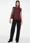 Pieces Colline Lae Cap Sleeve Top, Wine