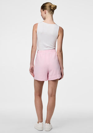 Pieces Anna High Waisted Shorts, Pink