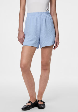 Pieces Anna High Waisted Shorts, Blue