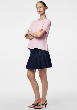 Pieces Anna Short Sleeve Top, Pink