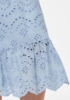 Pieces Vilde Broderie Midi Dress, Blue
