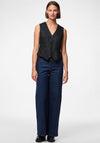 Pieces Bosella Glitter Lurex Waistcoat, Black