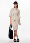 Pieces Aia Crochet Short Sleeve Cardigan, Birch