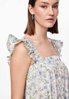 Pieces Mary Floral Midi Dress, Cloud Dancer