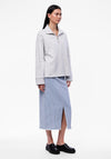 Pieces Mercury Half Zip Sweatshirt, Cloud Dancer