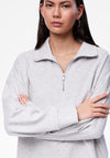 Pieces Mercury Half Zip Sweatshirt, Cloud Dancer