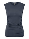 Pieces Madison Ruched Vest Top, Blue