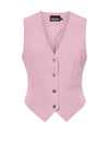 Pieces Bozzy Buttoned Waistcoat, Pink