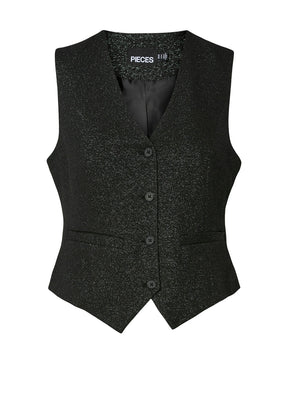 PCBOSELLA GLITTER VEST NOOS