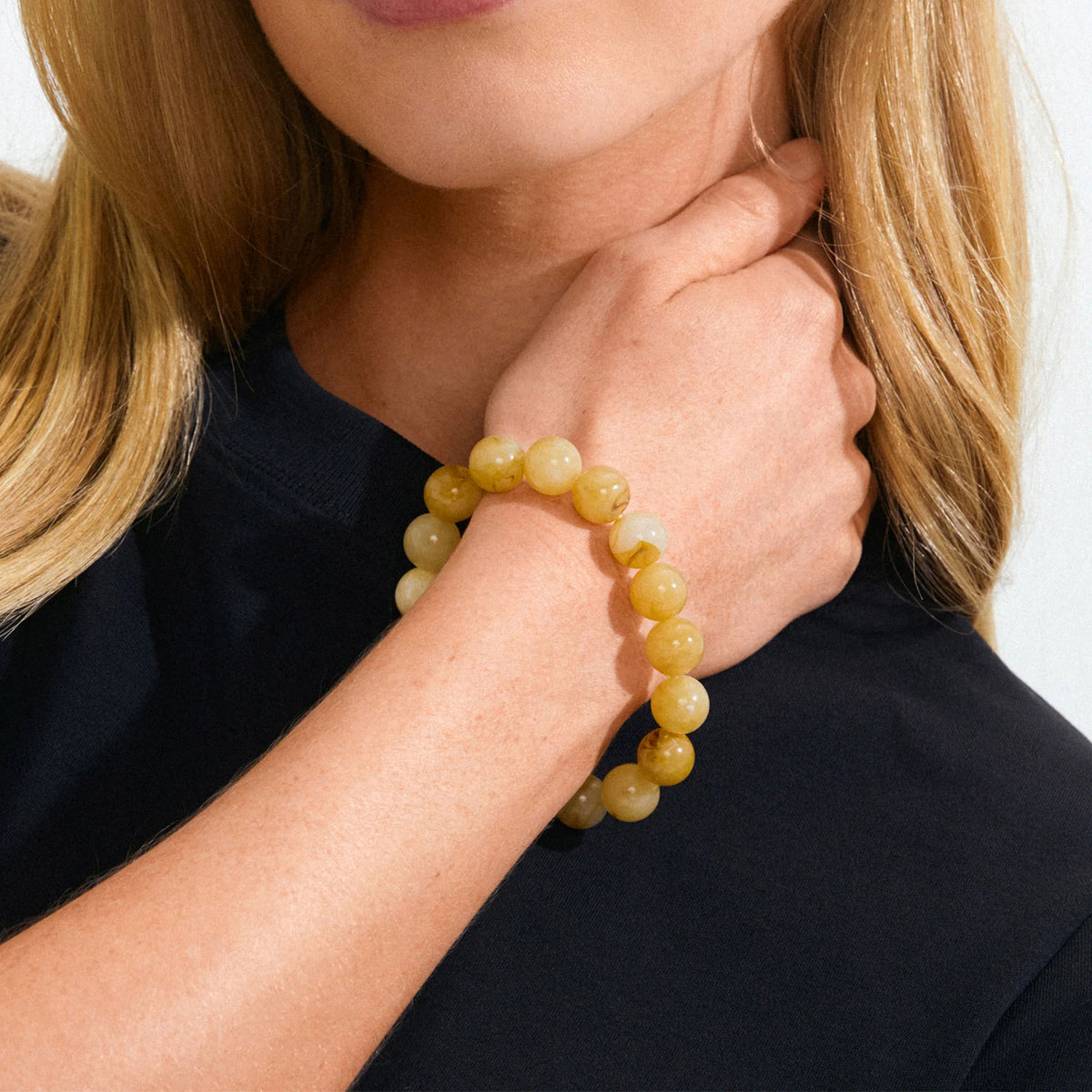 Pilgrim Aase Marble Beaded Bracelet, Neutral
