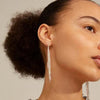 Pilgrim Adelaide Crystal Waterfall Earrings, Silver