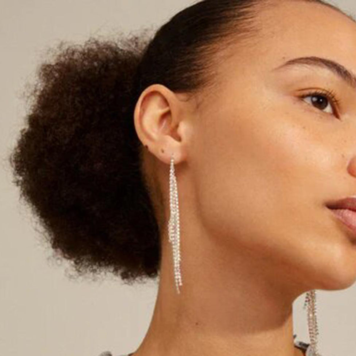 Pilgrim Adelaide Crystal Waterfall Earrings, Silver